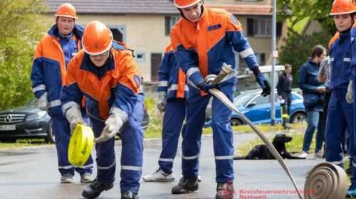 Aufwerfen der Schläuche